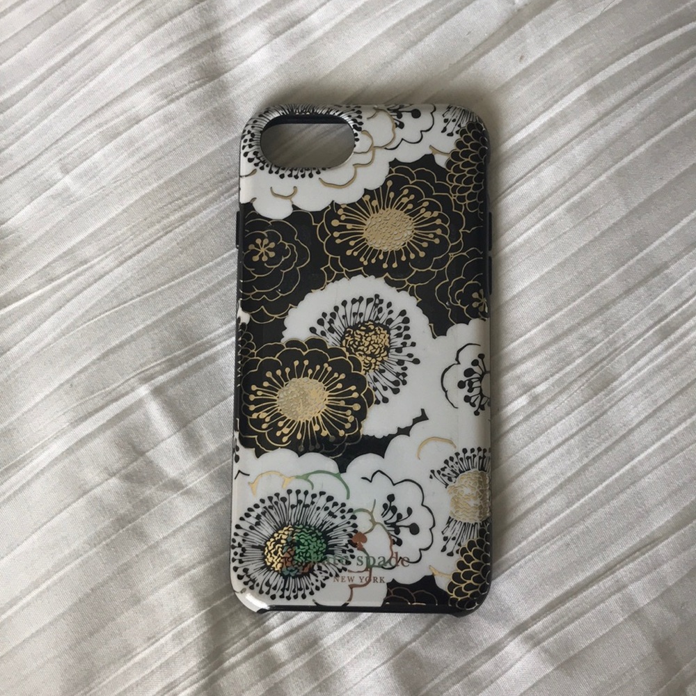 Kate Spade Gold, Black and White iPhone 7 Case